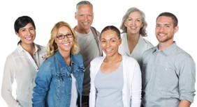 Group of adults looking face forward