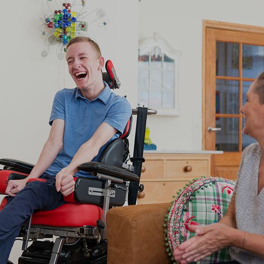 Happy man in wheel chair Happy man in wheel chair