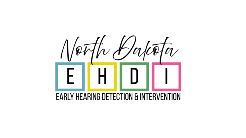 Untitled design Logo for "North Dakota Early Hearing Detection & Intervention" (EHDI) program, featuring the acronym EHDI in four colored squares.